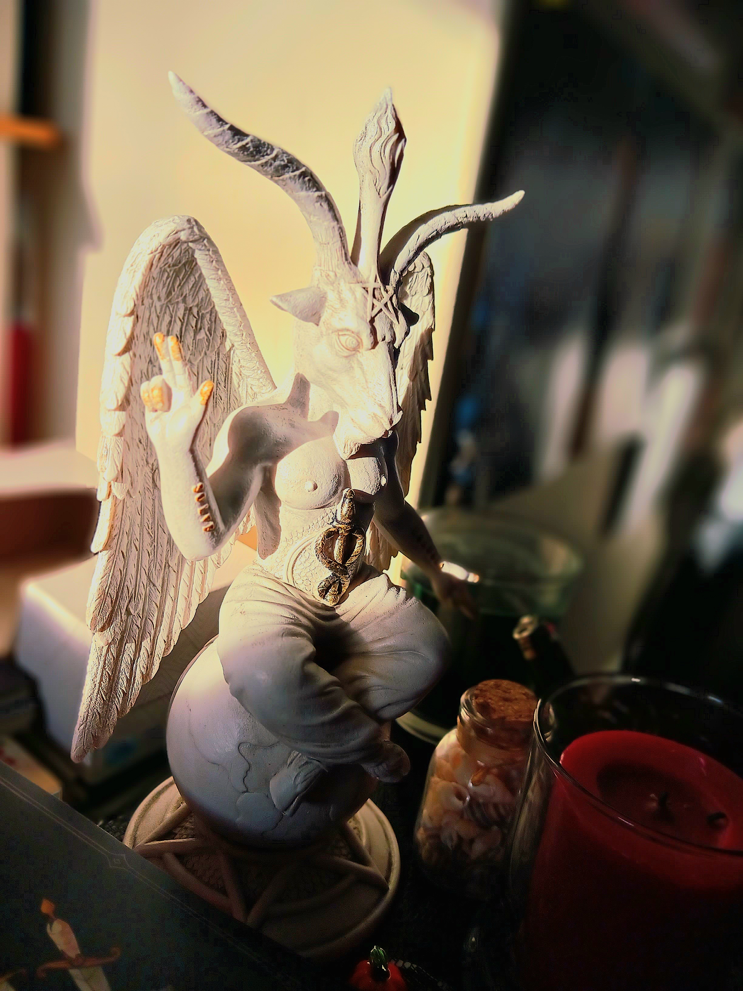 A statue of Baphomet