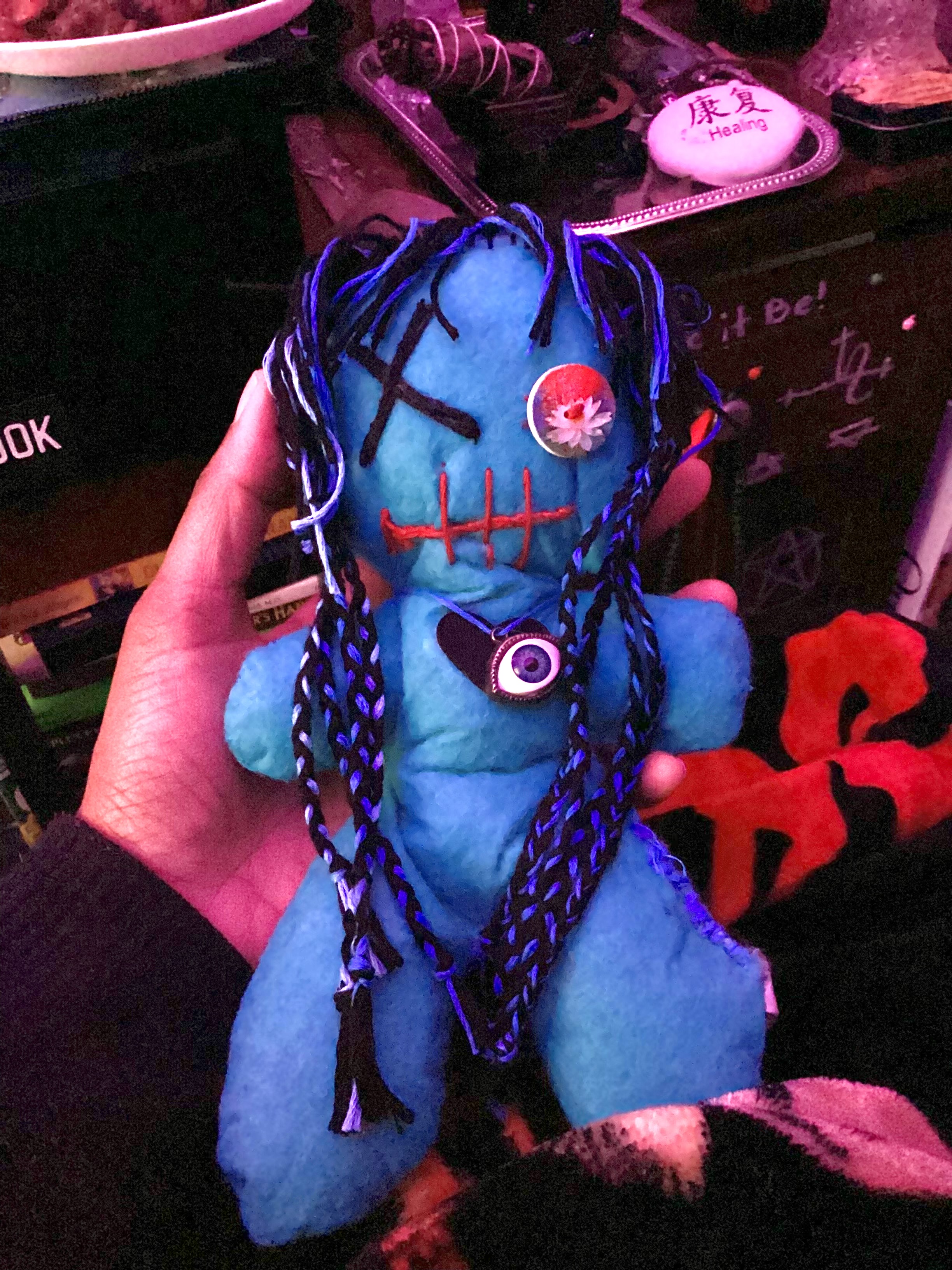 A handmade voodoo doll